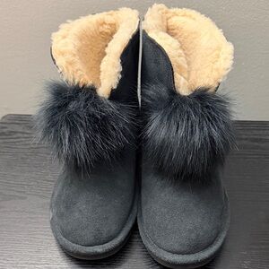 BearPaw Libby Navy Suede Boots